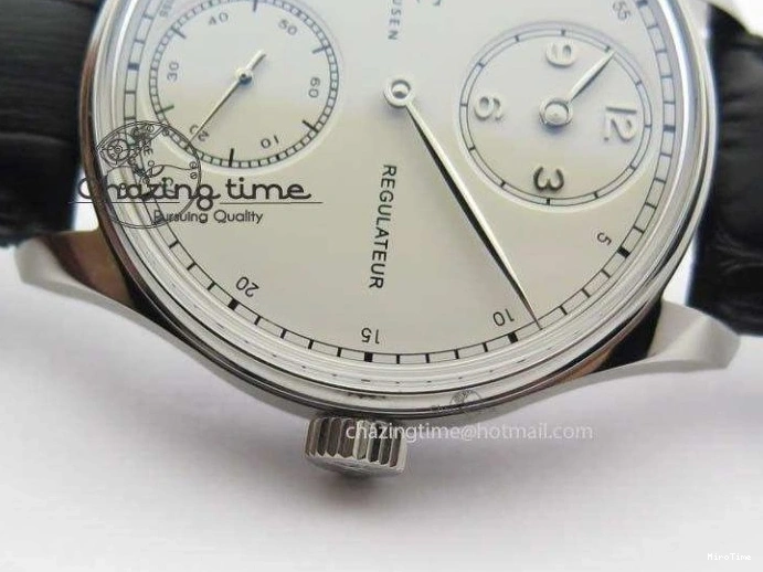 MIROTIME 0424 Effortless Portuguese IW544404 SS White Dial On Black Leather Strap A 7257